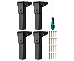 Genérico Patas de Mesa Baja - Patas de Oficina en 4 Unidades - Patas de con Protector de Suelo de Goma para Armario o sofá cómoda