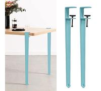 Genérico Patas De Mesa con Clip De Metal, Patas De Muebles De Diseño Sin Perforación, Altura 71 Cm, Soporte En Forma De F, Base Ajustable Antirrayas (Sky Blue 40cm(15.7in))