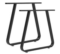 Genérico Patas De Mesa Metálicas con Almohadillas Niveladoras, 2 Unidades Patas De Apoyo Base para Mesa De Trabajo, Comedor, Oficina, Estudio O Sala De Conferencias(Negro,50x72cm/19.7x28.3in)