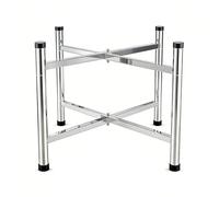 Genérico Patas de Mesa Plegable Acero Inoxidable for Interiores y Exteriores Comedor Fiesta, Patas Repuesto for Mesa de Trabajo, Preparación Alimentos, Cocina Casera(D100xH75cm)
