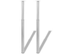 Genérico Patas de Mesa telescópicas 4 uds Acero Inoxidable 710-1100 mm,Accesorios para mesas,Patas para mesas-3051487