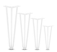 Genérico Patas De Mesa Tipo Horquilla De 3 Varillas con Capacidad De Carga De 400 Kg, Patas De Apoyo Incluyen Tornillos Y Orificios Preperforados(Blanca,62cm/24.4in)