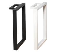 Genérico Patas De Mesa Tubo Cuadrado En Blanca Y Negro - Pies De Banco Hierro Metal Resistentes - con Base Ajustable - para Mesas Comedor, Café Y Jardín(Negro,30 * 72.5cm)