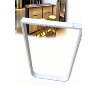 Genérico Patas de Muebles de Hierro, Patas de Escritorio de Soporte de un Solo Lado Ajustables, Patas de gabinete de mostrador de Barra de Metal Resistente, for Oficina(Milk,15.8x29.2in/40x74cm)