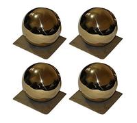 Genérico Patas de Muebles de Metal para sofá, ø12 Redondas con Bola Hueca Dorada, Patas de Soporte para Mesa de Centro/Mueble de baño (Paquete de 4) A