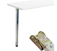 Genérico Patas de Repuesto para Mesa Plegable de Acero Inoxidable con Soporte Ajustable. Patas para Mesa elevadora de RV. Incluye Base Protectora y Tornillos. 1 Pieza.