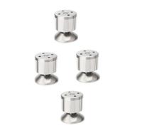 Genérico Patas for Muebles de Acero Inoxidable de Grosor Ajustable con Almohadillas Adhesivas for armarios, mesas, sofás, mesas de té, armarios de baño y Camas.(4-Pack,12CM)