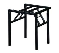 Genérico Patas Mesa Juego Plegables con Tornillos de Montaje for Picnic, Patas Repuesto Metal Muebles, Marco de Mesa Cuadrado Portátil for Cocina, Cena Café, Interior y Exterior(Black,50x50x72cm)