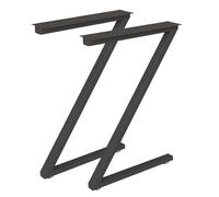 Genérico Patas Negras para Mesa Centro, Juego De 2 Pies Ajustables En Forma De Z Muebles, Incluye Tornillos Y Almohadillas Antideslizantes, Armario, Sofá(40 * 62.5cm)