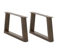 Genérico Patas para Mesa de Centro en Forma de V (2 Unidades, Acero Natural, 50 x 30-31,3 cm),Mobiliario,Accesorios para mesas,Patas para mesas-4012531