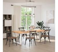Genérico Patas para Mesa de Comedor en Forma de T (2 Unidades), Color Blanco, 90 x 35 x (72-73) cm, Acero,Accesorios para mesas,Patas para mesas-4013065