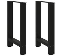 Genérico Patas para Mesa de Comedor Negras (2 Unidades, 60 x 72-73 cm, Acero),Mobiliario,Accesorios para mesas,Patas para mesas-4013304