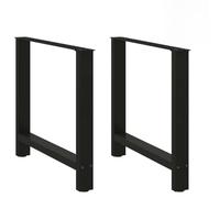 Genérico Patas para Mesa de Comedor Negras (2 Unidades, 70 x 72-73 cm, Acero),Accesorios para mesas,Patas para mesas-4013308