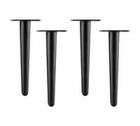 Genérico Patas para Muebles de 10 cm, 12 cm, 15 cm, 20 cm, 30 cm, 50 cm, 65 cm, 72 cm, 4 Piezas. Patas de Repuesto cónicas Modernas, pies para Mesa, Patas de Soporte de Metal para Bricolaje