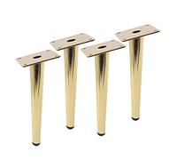 Genérico Patas para Muebles, Patas de Mesa, Patas de Repuesto para sofá, pies para armarios, Juego de 4, Patas para Mueble de TV, con Almohadillas Antideslizantes, pies Ajustables, Dorado-o