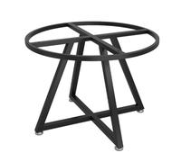 Genérico Patas Redondas Mesa Centro de Metal, Base Soporte Comedor Acero al Carbono Negro con Agujeros preperforados, Marco Mesa Auxiliar Circular Grande, Patas de Muebles Negras(80x80x43cm)