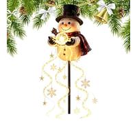 Genérico Pathway Christmas Lights - Festive Yard Snowman String Light | Seasonal Stake Lamps Decoration for OutdoorGarden Backyard Patio Porch Balcony Walkway Driveway Party Gathering