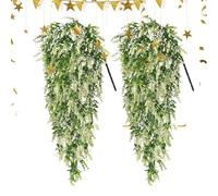 Genérico Patio Artificial Flowers, Outdoor Trailing Vine Decor, Cascading Artificial Hanging Plants, Realistic Faux Flower Garlands for Home Apartment Farmhouse Garden Patio Yard 29.53in