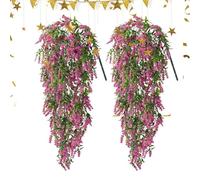 Genérico Patio Artificial Flowers, Outdoor Trailing Vine Decor, Cascading Artificial Hanging Plants, Realistic Faux Flower Garlands for Home Apartment Farmhouse Garden Patio Yard 29.53in