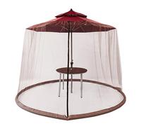 Genérico Patio Umbrella Net, Outdoor Umbrella Gnat Screen, Polyester + PVC Sunshade Mesh Netting, Zipper Closure, Backyard Canopy Screen, Ideal for Garden, 300x230cm/118.11x90.55 inches