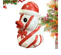 Genérico Patos de Goma Navideños | Patos Navideños Miniaturas De Jengibre - con Textura De Bastón Y Árbol para Escritorio Dormitorio Infantil Encimera Interior Coche,para Mesa Fiesta Dormitorio