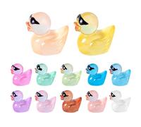 Genérico Patos pequeños para Coches,Mini Pato de Resina - Decoración Que en la Oscuridad para Mesa - 12 Uds. Linda decoración de jardín de Pato, Juguete Animal portátil para Coche, Paisaje, hogar