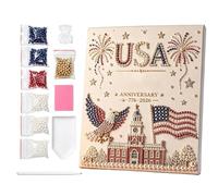Genérico Patriotic DIY Pearl Painting Kit - Bead Art Craft For 1776-2026 & 4th Of July Decorations, Pearl Painting Set For Adults, Beginners, Home & Office