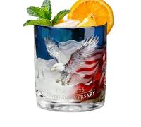 Genérico Patriotic Whiskey Glasses - America 250th Whiskey Glass, Liquor Eagle Cup with Showcasing Style, Bar Glassware, Party Accessory, Drinking Glass for Men Tequila Vodka Beer Drink Bar Party