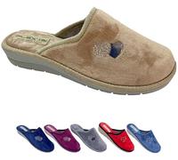 Generico Patrizia Flex'is Lipari - Pantuflas de mujer de tela, parte superior suave, base antideslizante, 100% fabricadas en Italia, TóRTOLA, 35 EU