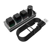 Genérico Pavé Macro | Pavimentos de Programación - Accesorios de Computadora, Teclado Programable Silencioso para Viajes Juegos Estudio Oficina Trabajo