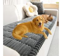 Genérico Paw Cart Couch Cover, Plush Pet Couch Cover, Non-Slip Quilted Non-Slip, Ultra-Soft Quilted Sofa Protector, Pet Hair & Scratch Resistant (Deep Gray,60 * 210cm)