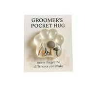 Genérico Paw Print Pocket, Pet Groomer Ornament with Inspirational Card, Acrylic Collectible Gift for Friends, Women, Men, Adults & Kids, Boys & Girls