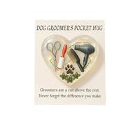 Genérico Paw Print Pocket, Pet Groomer Ornament with Inspirational Card, Acrylic Collectible Gift for Friends, Women, Men, Adults & Kids, Boys & Girls