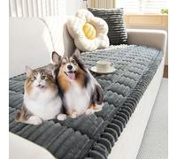 Genérico Pawcart Couch Cover,Paw Lounge Plush Pet Couch Cover,Non-Slip Washable Couch Covers for Pets,Ultra-Soft Fluffy Plush Sofa Protector for Dogs & Cats,for Room or Bedroom (Dark Gray,24 * 59 i)