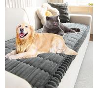 Genérico Pawcart Couch Cover, Paw Lounge Plush Pet Couch Cover, Pet-Friendly Non-Slip Washable Couch Protector, Ultra-Soft Fluffy Plush Sofa Protector for Dogs Cats (Black,27.6 × 47 in)