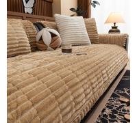 Genérico Pawcart Couch Cover, PawLounge Plush Pet Couch Cover, Non-Slip Washable Ultra-Soft Fluffy Plush Sofa Protector for Dogs Cats (Coffee A,S:24 * 24 in)