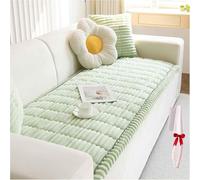 Genérico Pawcart Couch Cover,Ultra-Soft Fluffy Plush Sofa Protector, with Cushion Cover,Anti-Static Non-Slip Washable Thickened Pet Hair & Scratch Resistant (Green, 70x180cm(27.6" x 70.9"))