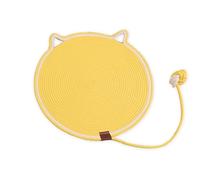 Genérico Pawmingle Cat Scratching Carpet, Elegant Cotton Rope Round Cat Scratch Pad Furniture Protector for Couch, Carpets, Sofas, Multiple Removable Layers Non-Slip Underside Padding