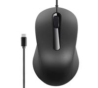 Genérico Pc Mice Wired - 4.29x2.56x1.5 Inches Ergonomic for Control, Quiet with Easy Connection, Accessory for Work Home Classroom Laptop Desktop, Matte Black Packaging
