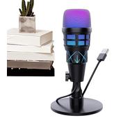 Genérico PC Microphone For & Recording | USB Condenser Microphone with Noise Cancellation | Ideal For Studio, Podcast, Music, Streaming, Voice Chat, Headset Accessories, Home Recording,