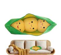 Genérico Pea | Interactive Cute Pea Stuffed Toys In A Pod - Snuggle Plant Doll Various Sizes, Sentimental Gift Cartoon with Face Expression, Novelty Design For Children