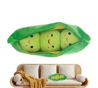Genérico Pea Plush Pillow - Cute Pea Stuffed Toys,Snuggle Plant Doll Various Sizes, Cartoon with Face Expression, Novelty Design For Children