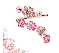 Genérico Peach Blossom Ring, Peach Cherry Blossom Ring, Adjustable Cherry Rings, Stackable Rings, Birthday Anniversary Valentines Jewellery,jewelry for women (Pink)