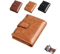 Genérico Peachloft Wallet, Peachloft Men's RFID Blocking Bifold Wallet, PU Leather Multi-Card Holder Anti-Theft Wallets for Men (Khaki)