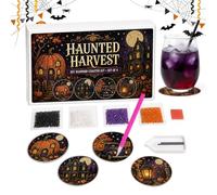 Genérico Pearl Art DIY Spooky Ghost - Witch Acrylic Non-Slip Coaster Making