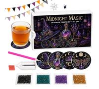 Genérico Pearl Art DIY Spooky Ghost - Witch Acrylic Non-Slip Coaster Making
