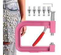 Generico Pearl Drilling Machine - Prensa de perlas de diamantes de imitación | Stainless Steel Craft Applicator Rivet Fixing Tool for Hat Embellishment, Party Wedding Decor, Jewelry Making