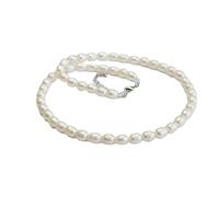 Genérico Pearl Necklace for Women, Handmade with Tiny White Freshwater Pearls and Silver Clasps and Adjustable Chain Pearl Choker 16.5", Cute Trendy Summer Jewelry