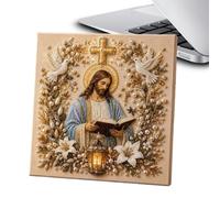 Genérico Pearl Painting Kits Jesus 20x20cm Christian Beginner-Friendly DIY