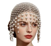 Genérico Pearl Tassel Headwear - Elegant Women Headpiece for Events | Artificial Pearl with Lightweight Alloy Frame Design, Hollow out Hair Accessory, Decorative Bridal Hair Jewelry for Wedding Party